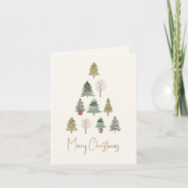 Elegantes Watercolor Weihnachten Pine Trees Non Fo