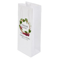 Elegantes Watercolor Weintrauben Hochzeit des Holz