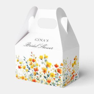 Elegantes Watercolor Wildblume Brautparty Geschenkschachtel