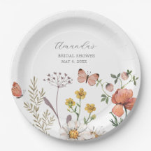 Elegantes Watercolor Wildblume Brautparty