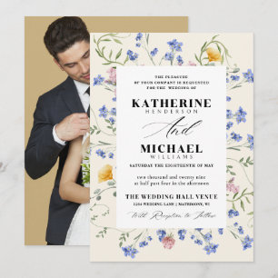 Elegantes Watercolor Wldblumen UAWG Einladung