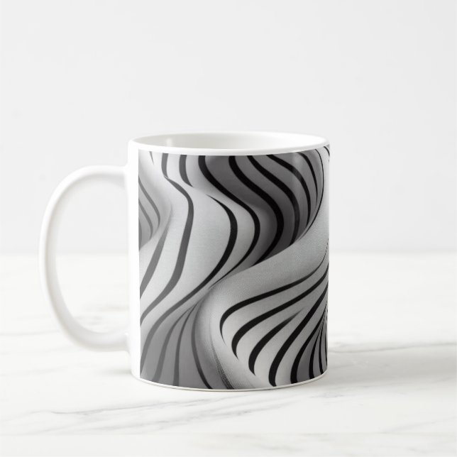 Elegantes Wavefarben Design 5 Kaffeetasse (Links)