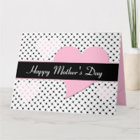 Elegantes Weave Muster, rosa Herz Muttertag