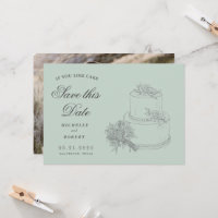 Elegantes Wedding Cake Foto Save the Date