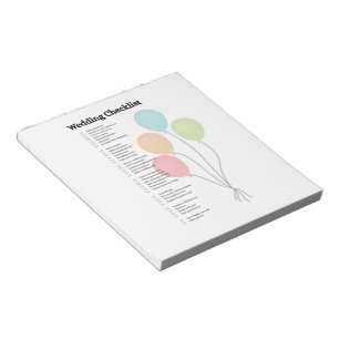 Elegantes Wedding Checklist Notepad Notizblock