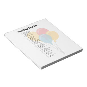 Elegantes Wedding Checklist Notepad Notizblock
