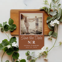 Elegantes Wedding Monogram Foto Save the Date