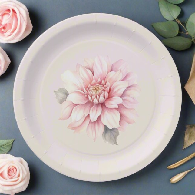 Elegantes, weich rosa Brautparty Pappteller (Von Creator hochgeladen)