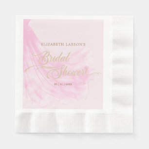 Elegantes, weich rosa Hochzeitskleid Brautparty Serviette