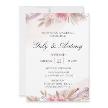 Elegantes weiches florales Pampasgras Dessert Rose