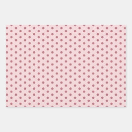 Elegantes weiches Polka Dot Geschenkpapier Set
