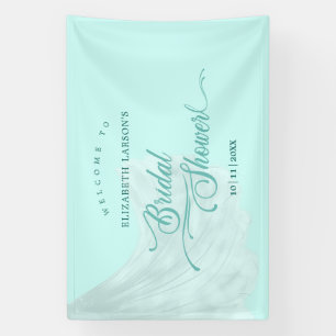Elegantes, weiches türkis Hochzeitskleid Brause Sh Banner
