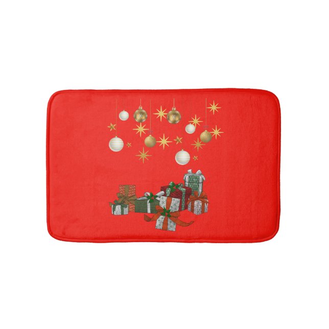 Elegantes Weihnachten Badematte (Vorderseite)
