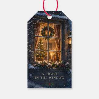 Elegantes Weihnachten, gemütliches Licht im Winter Geschenkanhänger