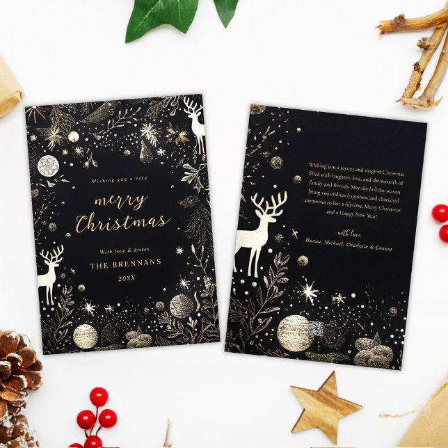 Elegantes Weihnachten Modernes festliches Winterwu (Elegant Christmas Modern Festive Winter Wonderland Holiday Card)