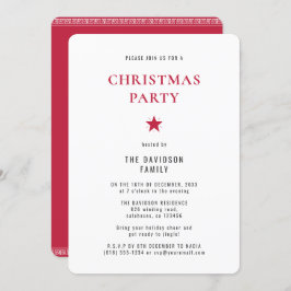 Elegantes Weihnachten Modernes Minimalistisches Ch Einladung