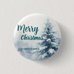 Elegantes Weihnachten Xmas Winter Kiefernwald Hol Button