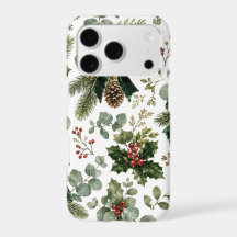 Elegantes Weihnachts-Botanik-Muster