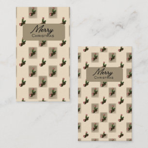 Elegantes Weihnachts-Candy-Cane-Monogramm J Verpac Mitteilungskarte
