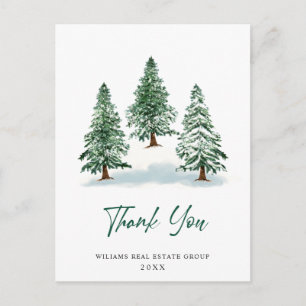 Elegantes Weihnachts-Dankeschön für Unternehmen Postkarte