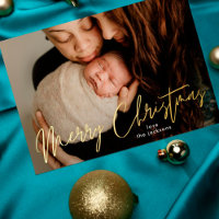 Elegantes Weihnachts-Gold-Pressed-Foto