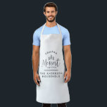 elegantes Weihnachts-Grillen-Koch-Geschenk Schürze<br><div class="desc">Das gemütliche, rustikale Weihnachtsgeschenk, das perfekte Geschenk für Familie oder Freunde, mit Ihrem Familiennamen, um die festliche Jahreszeit zu markieren</div>