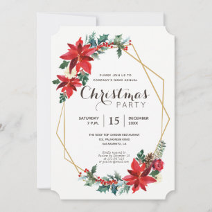Elegantes Weihnachts-Party Moderne Einladung