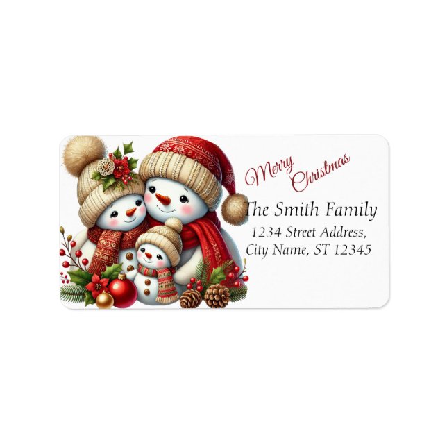 Elegantes Weihnachts-Party Modernes Adressaufkleber (Vorne)