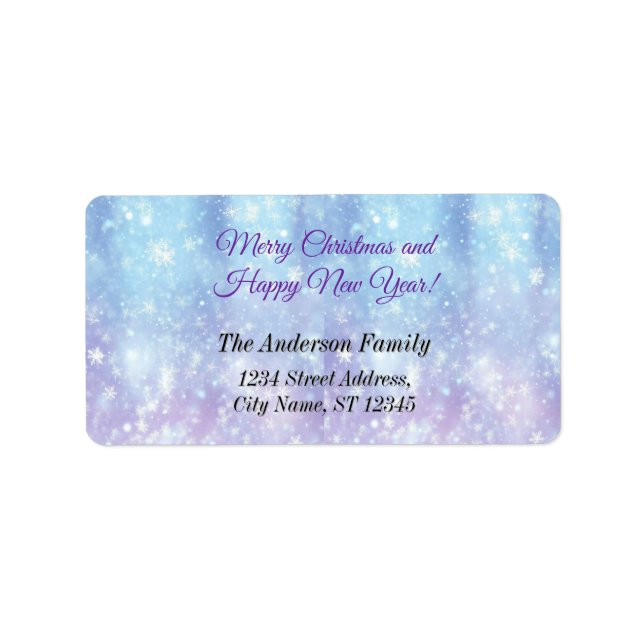 Elegantes Weihnachts-Party Modernes Adressaufkleber (Vorne)