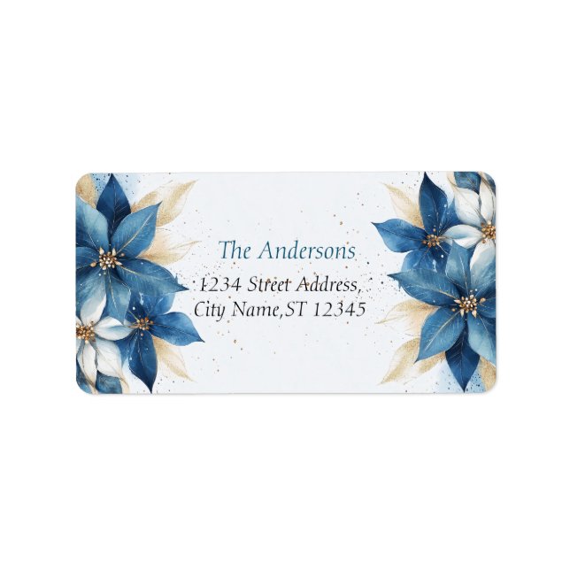 Elegantes Weihnachts-Party Modernes Adressaufkleber (Vorne)