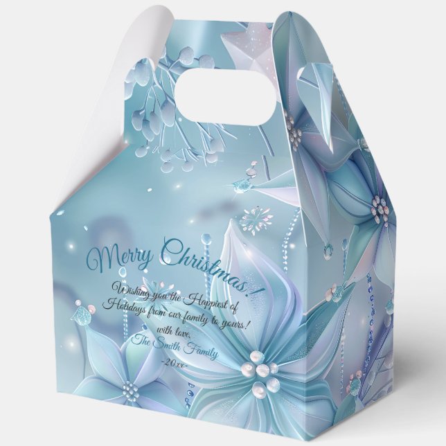 Elegantes Weihnachts-Party Modernes Geschenkschachtel (Vorderseite)