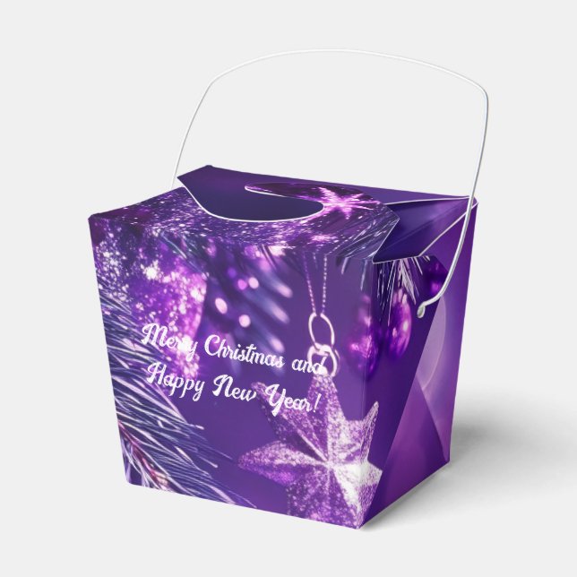 Elegantes Weihnachts-Party Modernes Geschenkschachtel (Vorderseite)