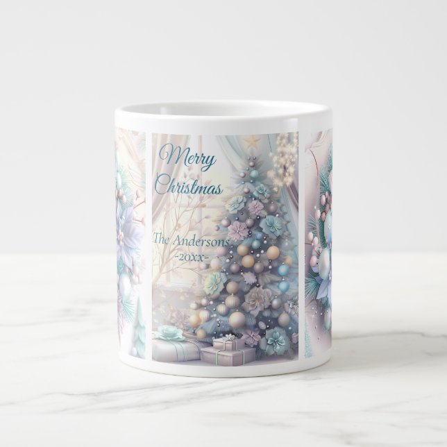Elegantes Weihnachts-Party Modernes Jumbo-Tasse (Vorderseite)