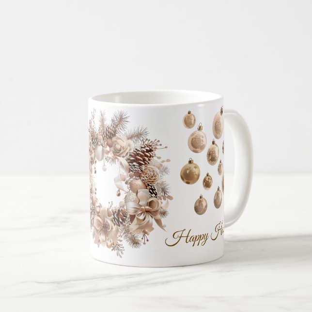 Elegantes Weihnachts-Party Modernes Kaffeetasse (VorderseiteRechts)