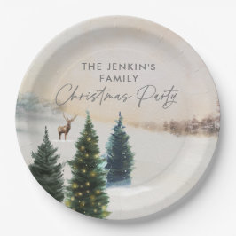 Elegantes Weihnachts-Party Paper Teller