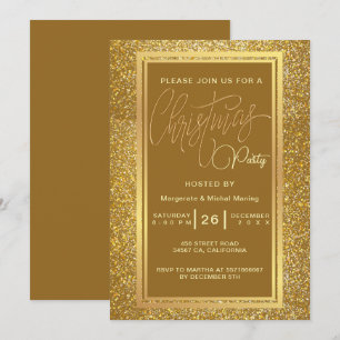 Elegantes Weihnachts-Party Sparkle Einladung