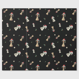 Elegantes Weihnachts-Schach-Verpackungspapier Geschenkpapier