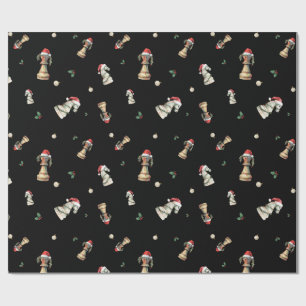Elegantes Weihnachts-Schach-Verpackungspapier Geschenkpapier