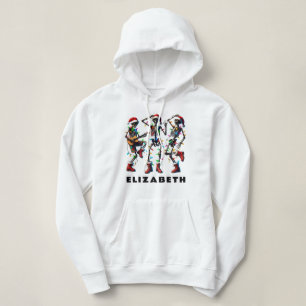 Elegantes Weihnachts-Skelett: Gitarre Jam & Dance! Hoodie