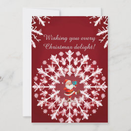 Elegantes Weihnachts-White Snowflake Design Feiertagskarte