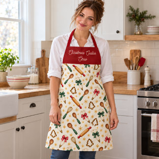 Elegantes Weihnachtsbäckerei Utensilien Muster Sch Schürze