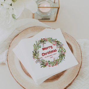 Elegantes Weihnachtsbad mit Wasserfarbe individuel Serviette