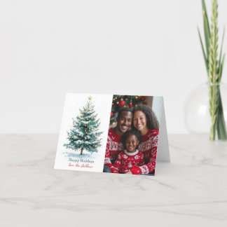 Elegantes Weihnachtsbaum Custom Foto Feiertagskarte