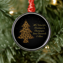 Elegantes Weihnachtsbaum-Design mit Leopardendruck