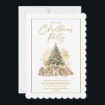 Elegantes Weihnachtsbaum Gold Weißes Party Einladung<br><div class="desc">Elegante Weihnachtsgeschenke mit dem Gemälde eines Weihnachtsbaumes mit wunderschönen goldgelben und weißen Geschenken. Gerahmt mit einem goldfarbenen Rahmen und einer geschliffenen Kante. Personalisieren Sie Ihre Party-Informationen. Kontaktieren Sie mich,  um Hilfe bei Ihren Anpassungen zu erhalten oder um zusätzliche Matching oder Koordination von Zazzle-Produkten für Ihr Party anzufordern.</div>