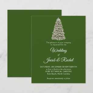 Elegantes Weihnachtsbaum Grünes Budget Hochzeit Ei