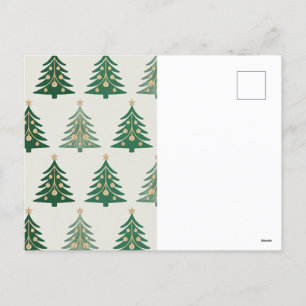 Elegantes Weihnachtsbaum und Ziermuster - Festiv Feiertagspostkarte