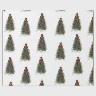 Elegantes Weihnachtsbaum-Verpackungspapier Geschenkpapier