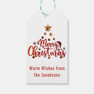 Elegantes Weihnachtsbaum Weihnachtsfeiertag Geschenkanhänger