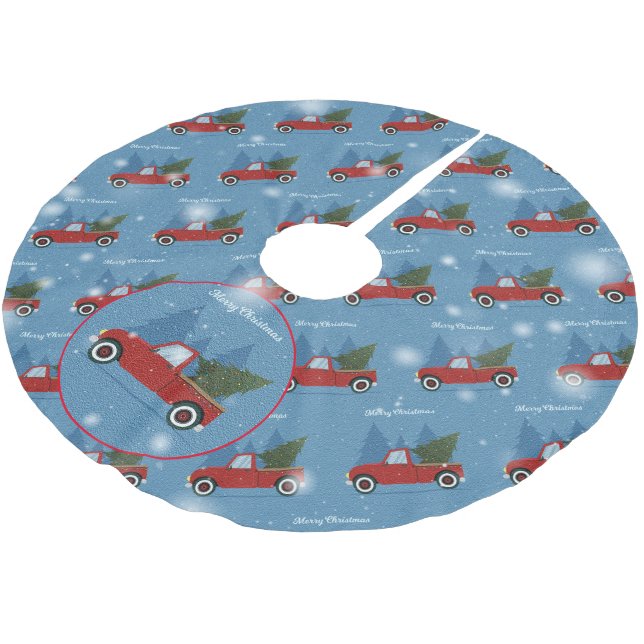 Elegantes Weihnachtsbaumgeschenk Polyester Weihnachtsbaumdecke (Schrägansicht)